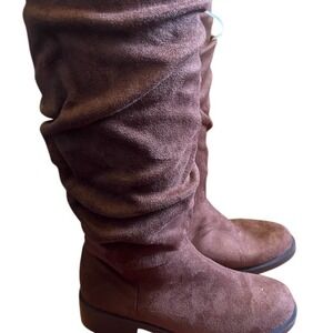 Steve Madden C.Cee‎ Womens Knee High Riding Boots Brown Slouch Side Zip Size 4
